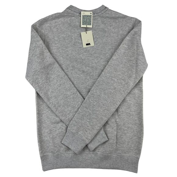 New Bulk Men L Large Grey Sweater Pullover Comfortable Long Sleeve Sweatshirt - Picture 4 of 10